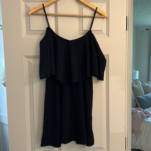 Express black sleeveless mini dress.